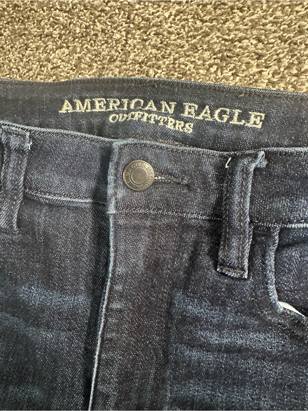 American Eagle Outfitters Dark Indigo Boyfriend Jeans - Picture 2 of 5